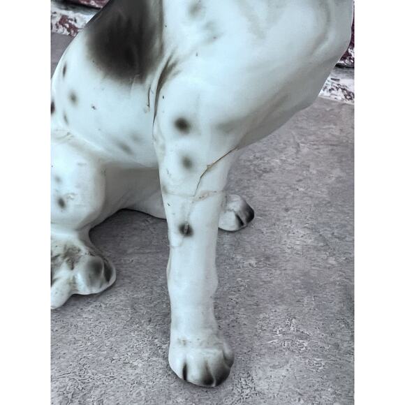 Vintage English Springer Spaniel Mother Dog Puppies W/ On Chain Japan (flaw) - Picture 6 of 11